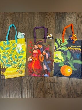 Tote Bag Trader Joe’s Lot of 3 ARIZONA/VIRGINIA/NEBRASKA New With Tags